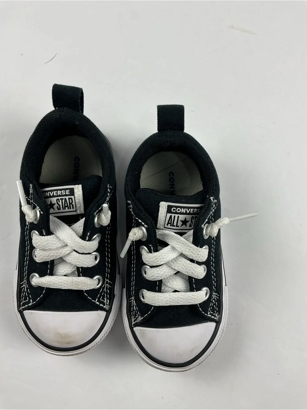 Converse Kids Black and White Low Top Sneakers